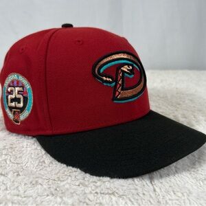 New Era Red Arizona Diamondbacks 59Fifty "D" 25th Anniversary Side Patch Hat